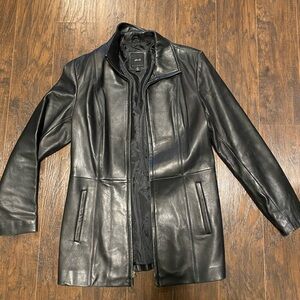 SOLD 90s/Y2K Vintage Black Genuine Leather Jacket